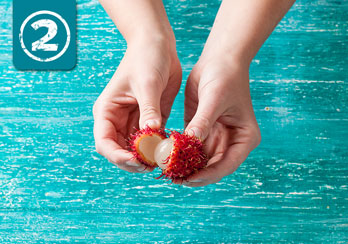 how to open rambutan from indonesia