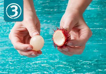 how to open rambutan from indonesia