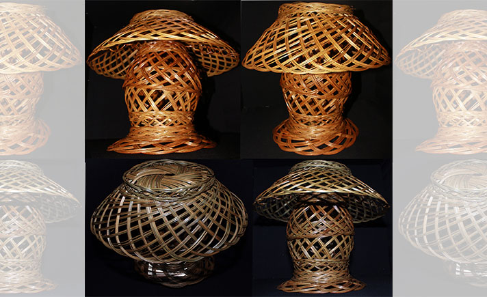 Decorative Lamps from Palm Sticks