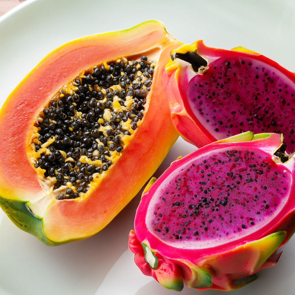 Exploring the Exotic Flavors: Papaya and Dragon Fruit - A Taste Sensation