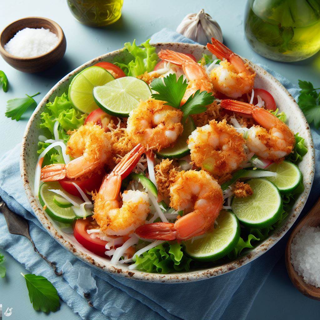 Delicious Coconut Fried Shrimp Salad: A Tropical Twist on a Classic Dish