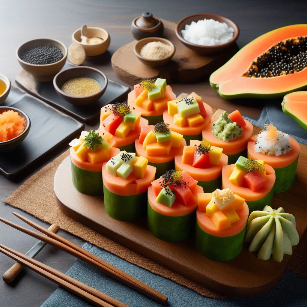 Exploring the Unique Delight of Papaya Sushi: A Fusion of Tropical Freshness and Japanese Cuisine